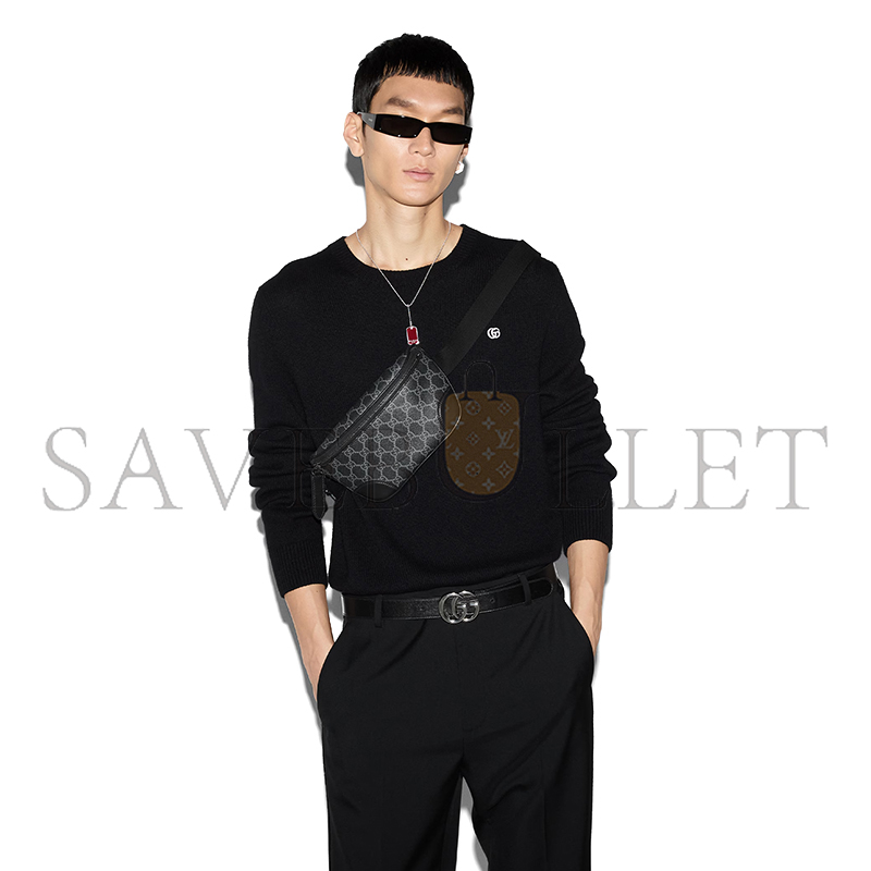 GUCCI GG EMBLEM SMALL BELT BAG ‎821165 (23*13*5.5cm)